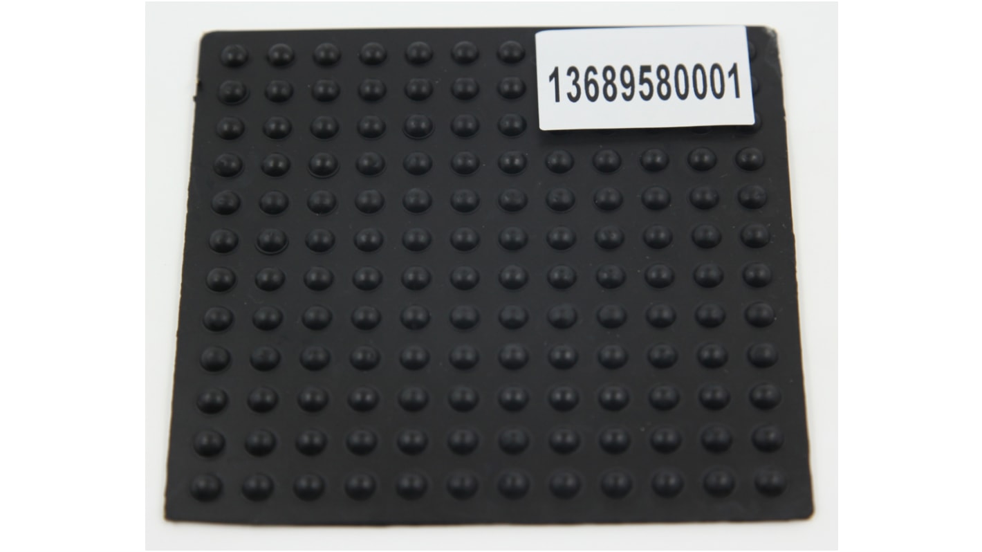 Pies RS PRO de Caucho de color Negro, 6 x 3mm, para usar con Cajas de aluminio extruidas