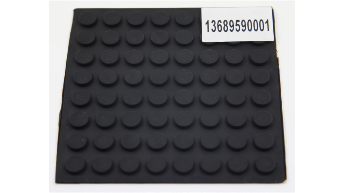 Pies RS PRO de Caucho de color Negro, 11.5 x 3mm, para usar con Cajas de aluminio extruidas