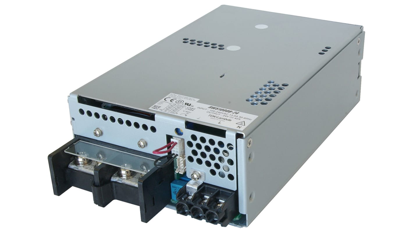 TDK-Lambda Schaltnetzteil, 15V dc / 67A 1kW 265 V ac, 340 V dc Geschlossen, Chassis-, Frontplattenmontage