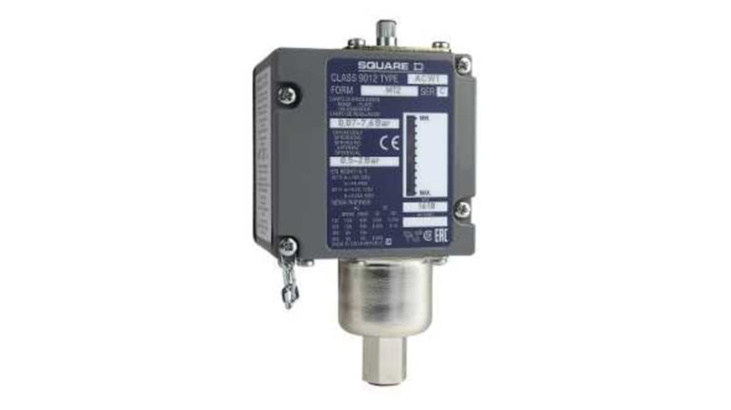 Presostato Telemecanique Sensors, 0.07bar → 5.2bar, G1/4, 500 V, 600 V, salida 2 CO, para Aire, Aceite hidráulico,