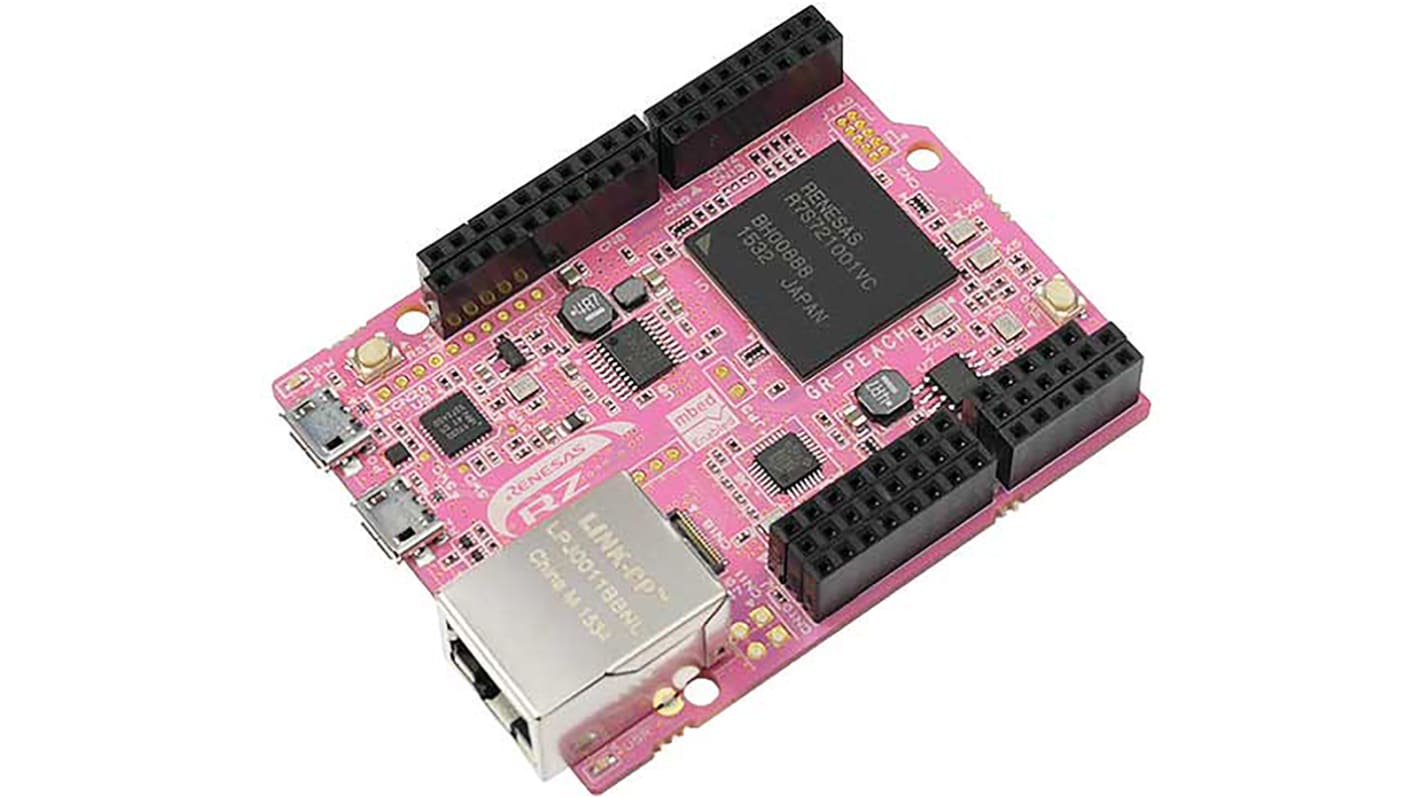 Placa de desarrollo GR-PEACH (Full) de Core Ltd, con núcleo ARM Cortex A9