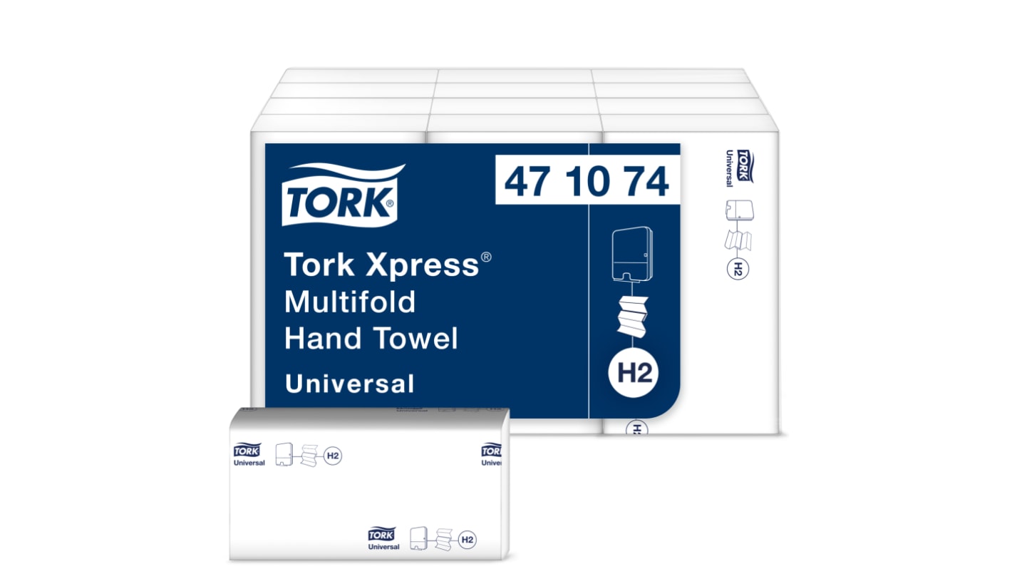 Tork Xpress Multi-fold Hand Towel Universal Zfold Folded White Paper Towel, 241 x 213 (Unfolded) mm, 81 x 213 (Folded)