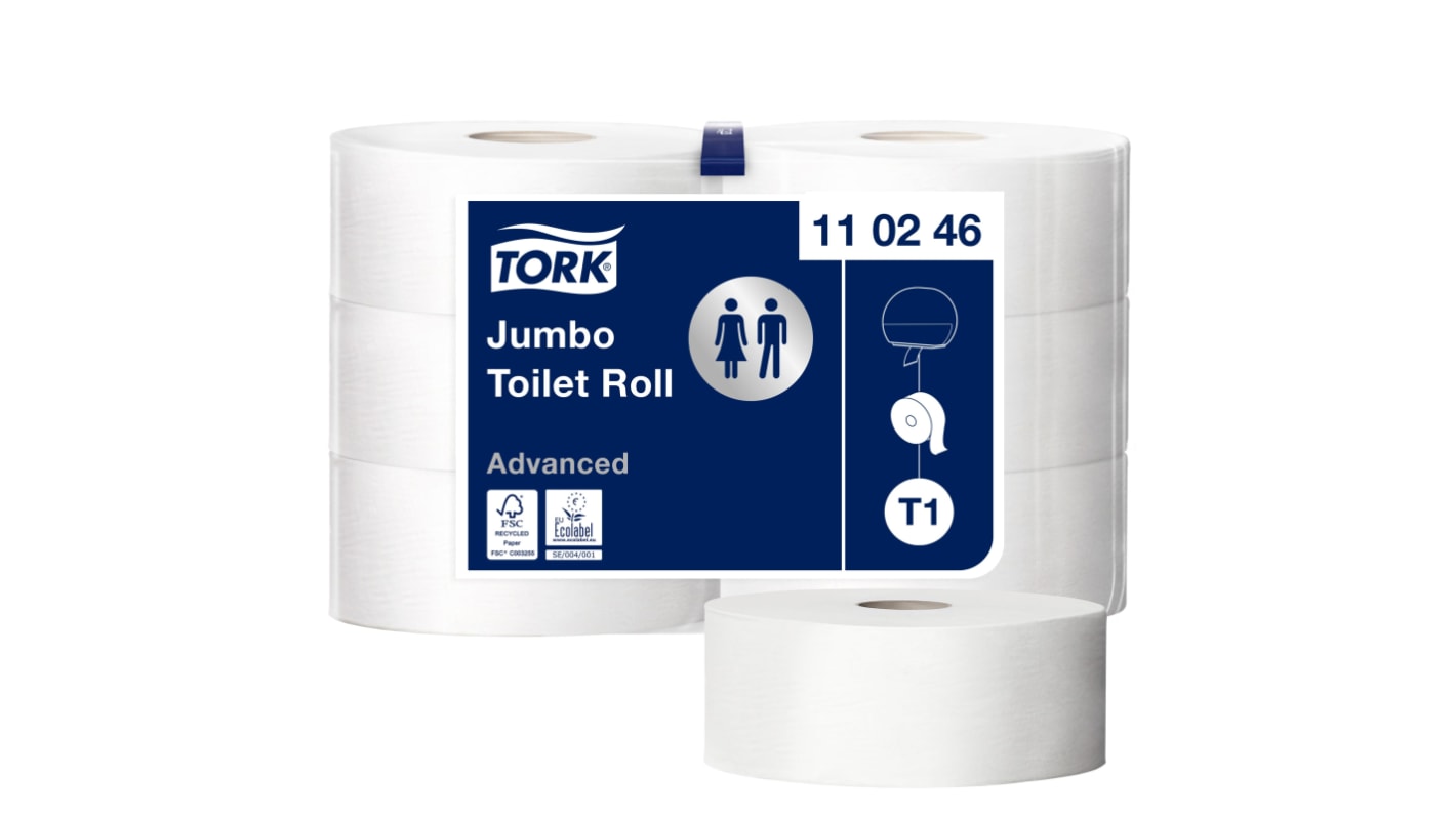 Tork 6 rolls of 1700 Sheets Toilet Roll, 2 ply