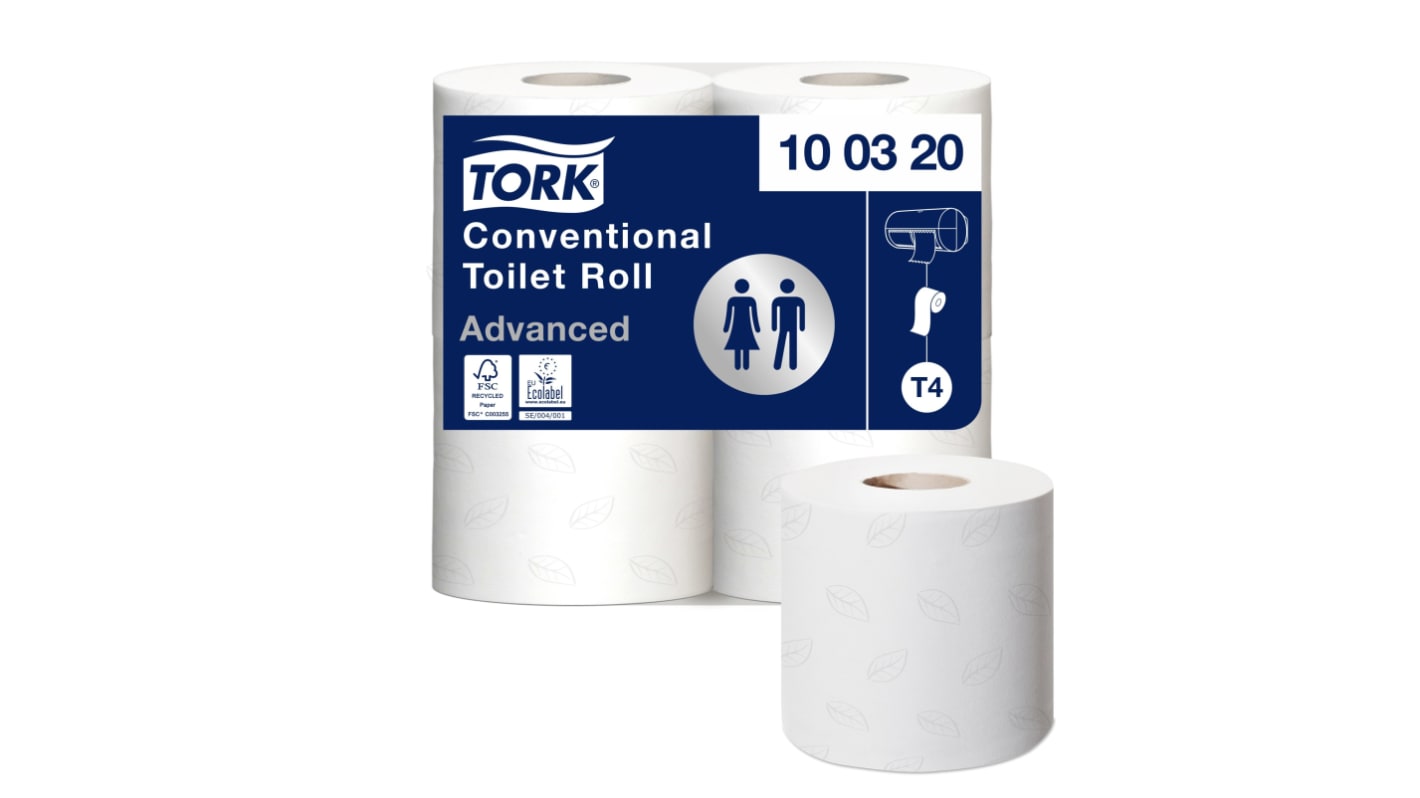 Carta igienica a 2 strati Tork Bianco, rotolo da 320 fogli Conventional Advanced Tipo convenzionale