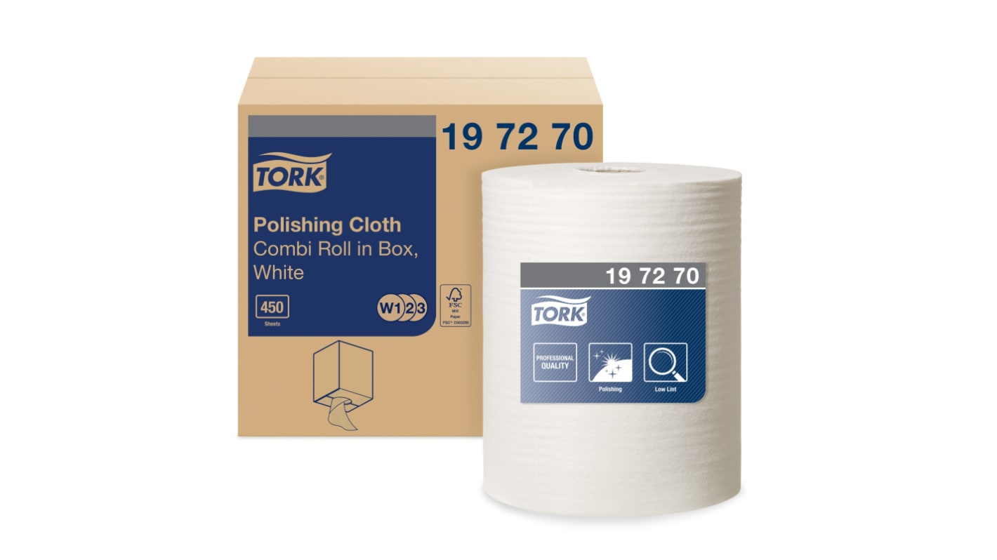 Tork Poliertücher, 1 Lagig, Weiß, 171 m x 315 mm, 1 Tücher pro Packung