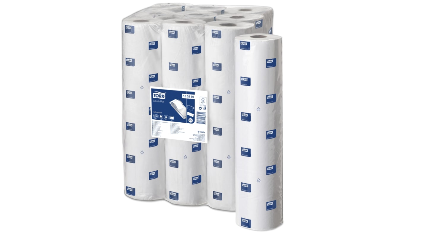 Toalla de Papel Tork Couch Roll / Rollo Blanco, 165 x 9 Hojas de 56.1 m x 480mm