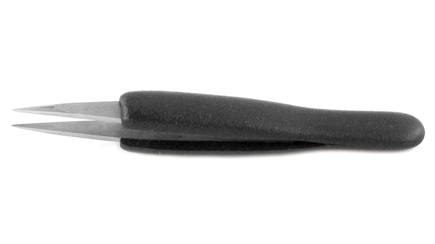 RS PRO 120 mm, Stainless Steel, Serrated, ESD Tweezers