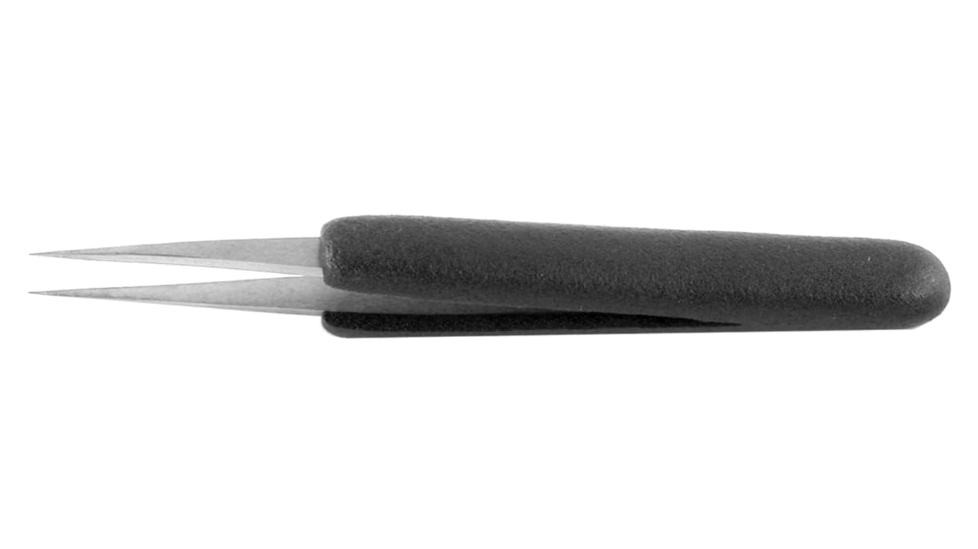 RS PRO 125 mm, Stainless Steel, Sharp, ESD Tweezers