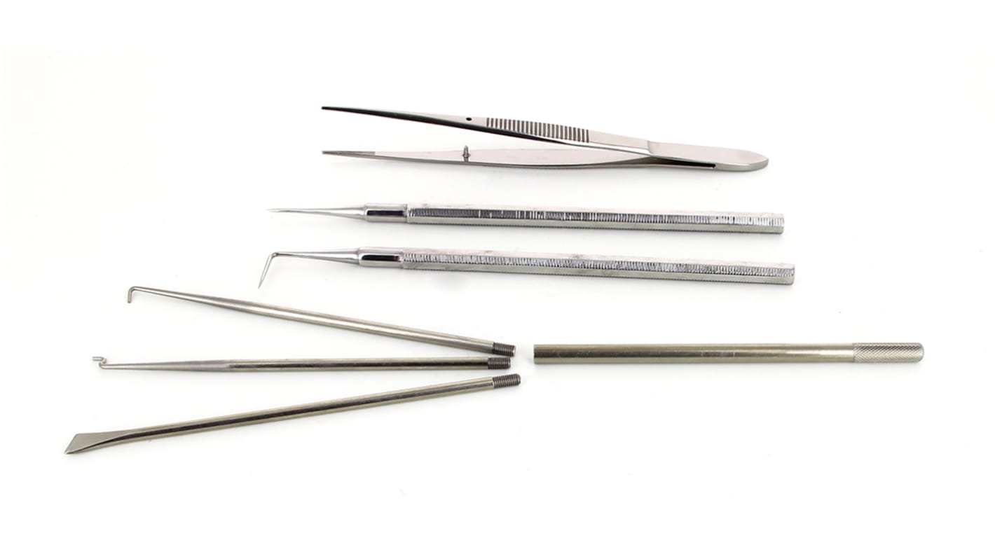 RS PRO Stainless Steel, Tweezer Set