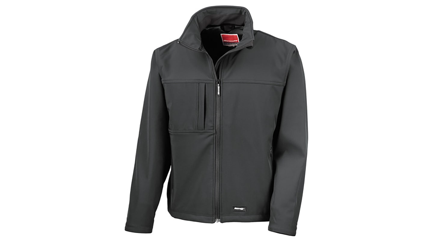 RS PRO Black, Waterproof Softshell Jacket, M