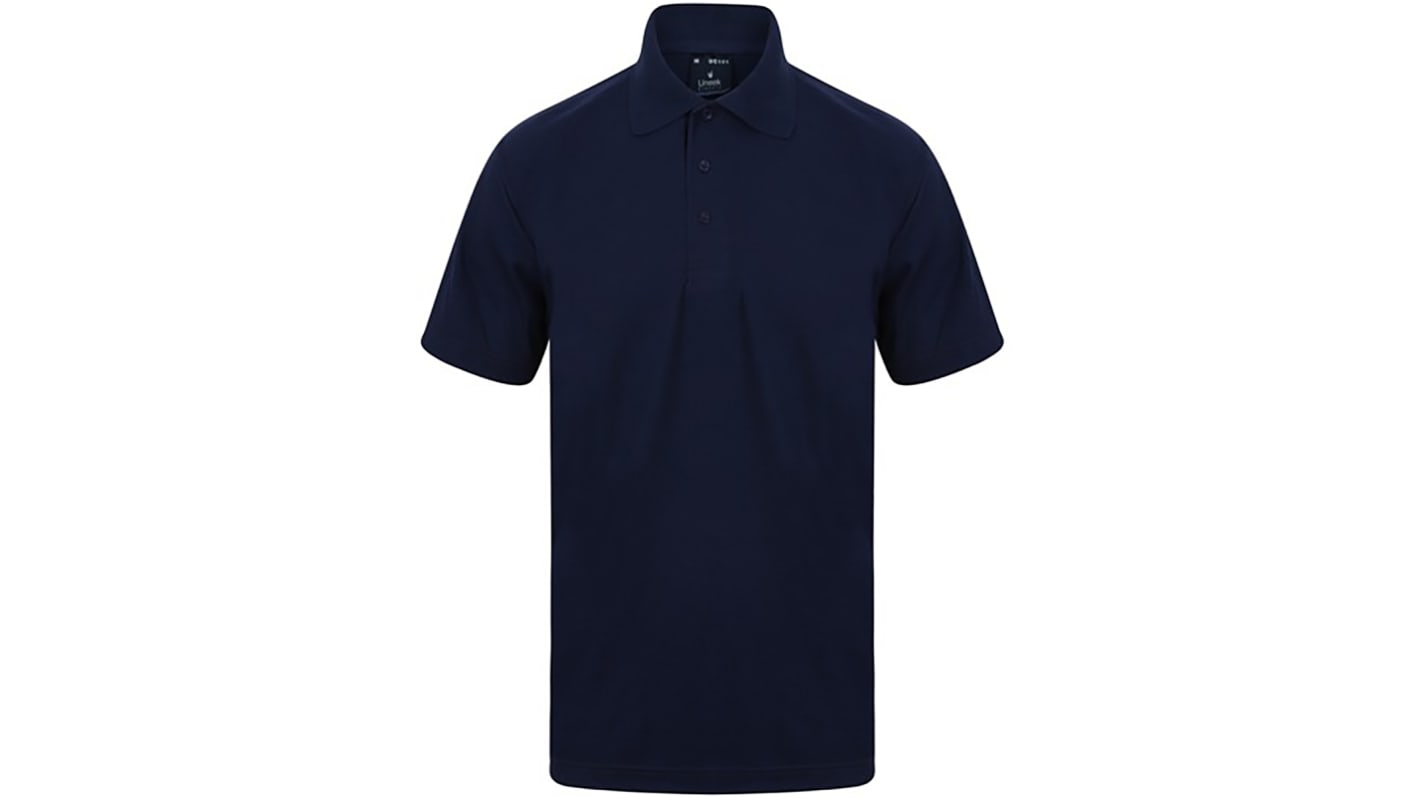 RS PRO Kurzarm Polohemd, Baumwolle, Polyester Marineblau, Größe L