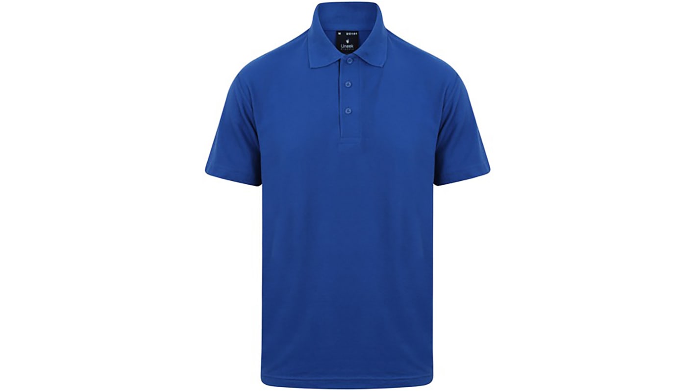 RS PRO Royal Blue Cotton, Polyester Polo Shirt, UK- S, EUR- S | RS