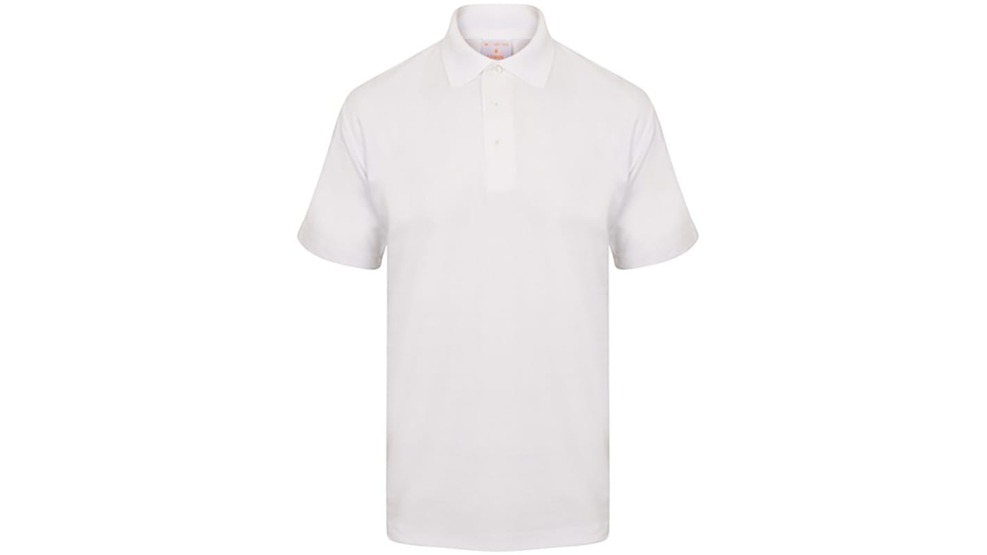 RS PRO White Cotton, Polyester Polo Shirt, UK- S, EUR- S