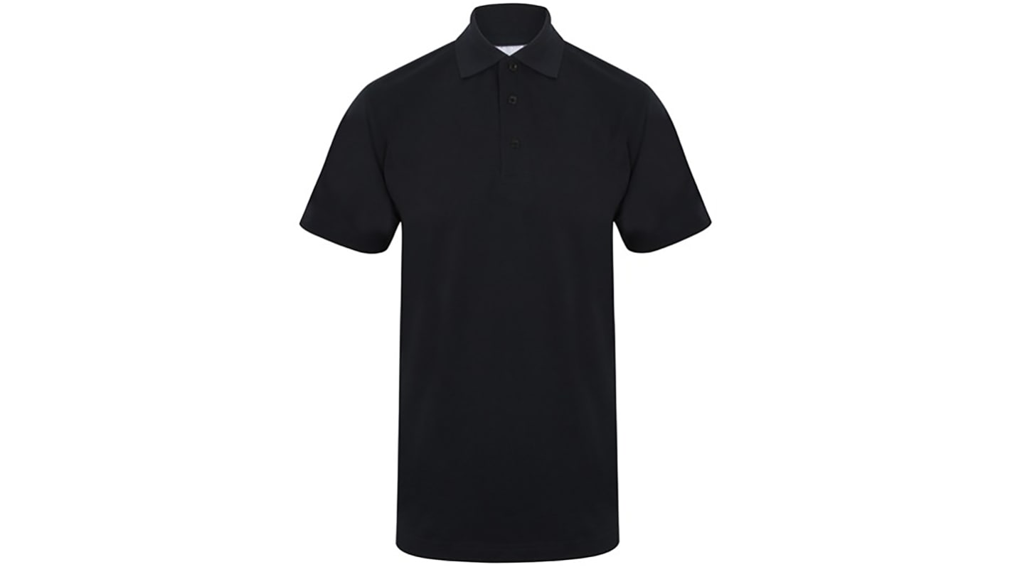 RS PRO Kurzarm Polohemd, Baumwolle, Polyester Marineblau, Größe L