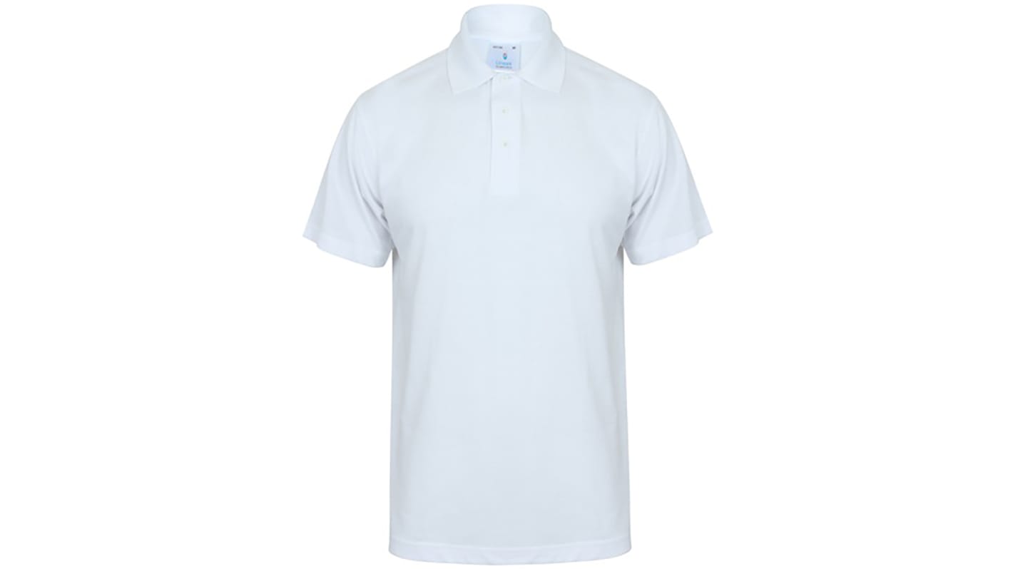 RS PRO Kurzarm Polohemd, Baumwolle, Polyester Weiß, Größe XL