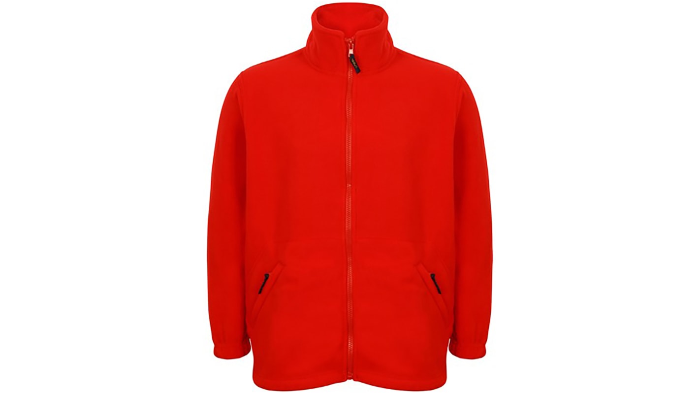 RS PRO Unisex Fleece-Jacke, Polyester Rot, Größe XXL