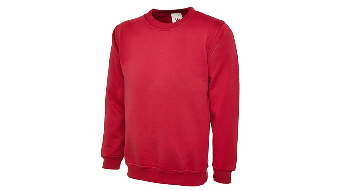 RS PRO Red Cotton, Polyester Unisex's Work Sweatshirt S