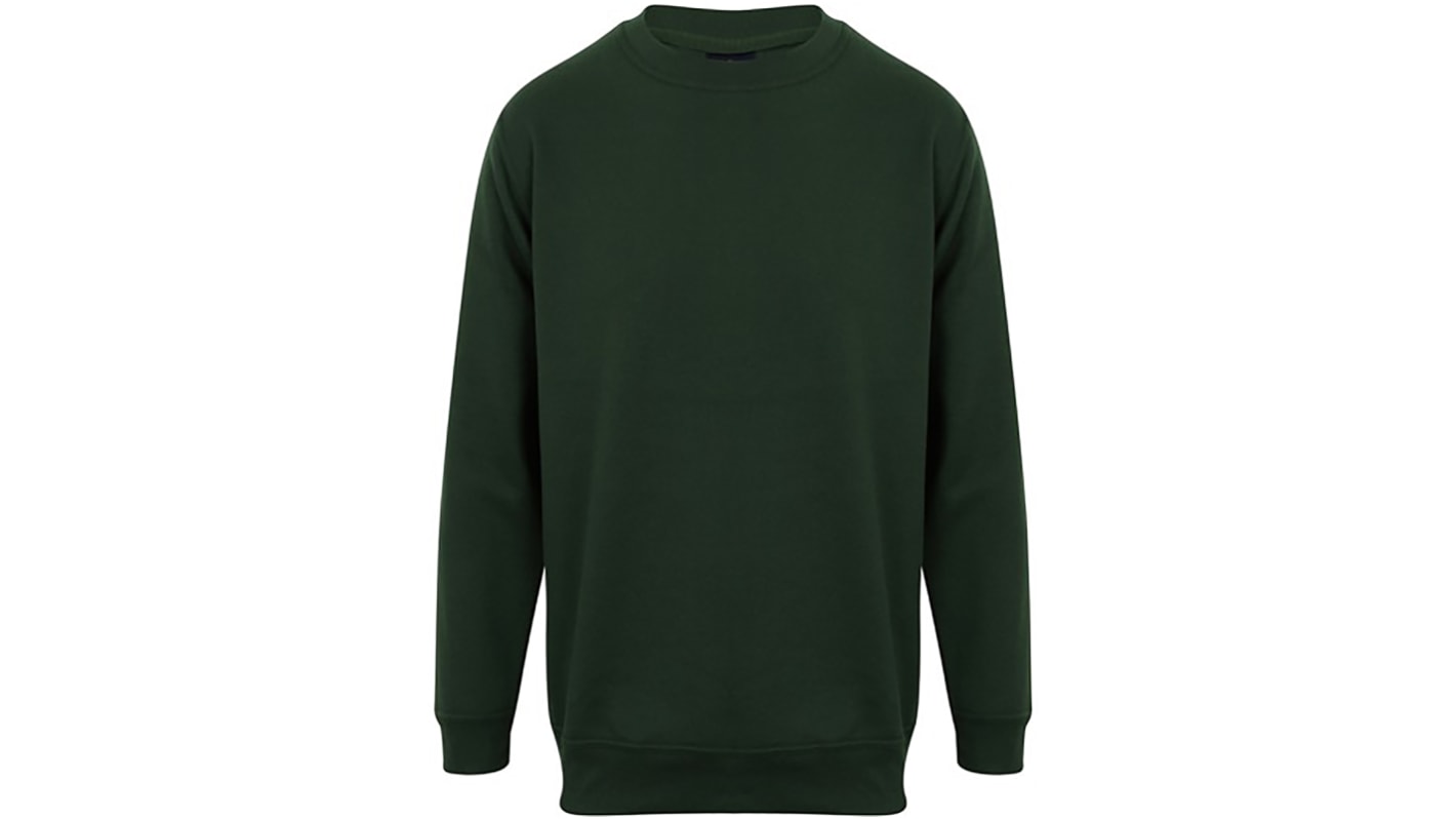 Sudadera de trabajo RS PRO de color Verde, talla XXL, Unisex, Algodón, poliéster