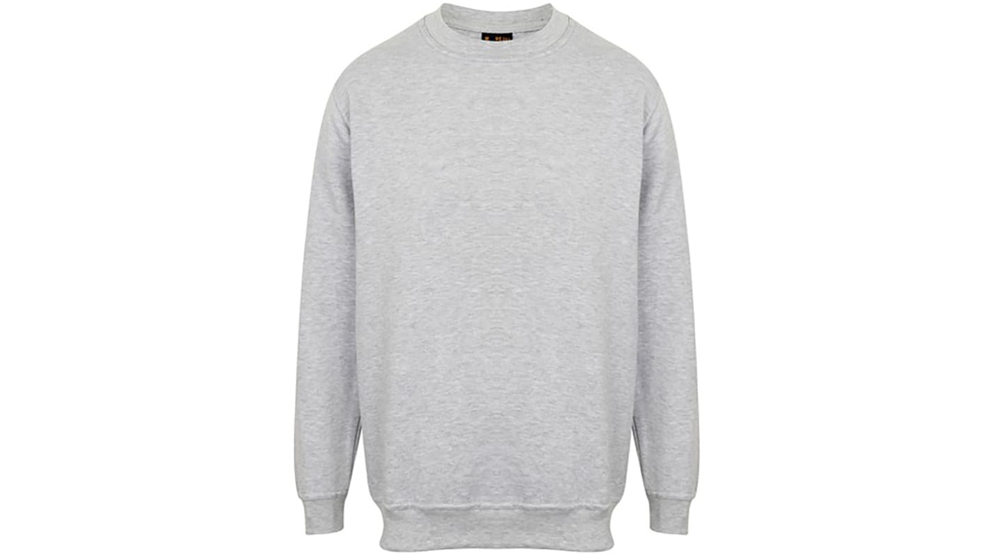 RS PRO Grey Cotton, Polyester Unisex's Work Sweatshirt M