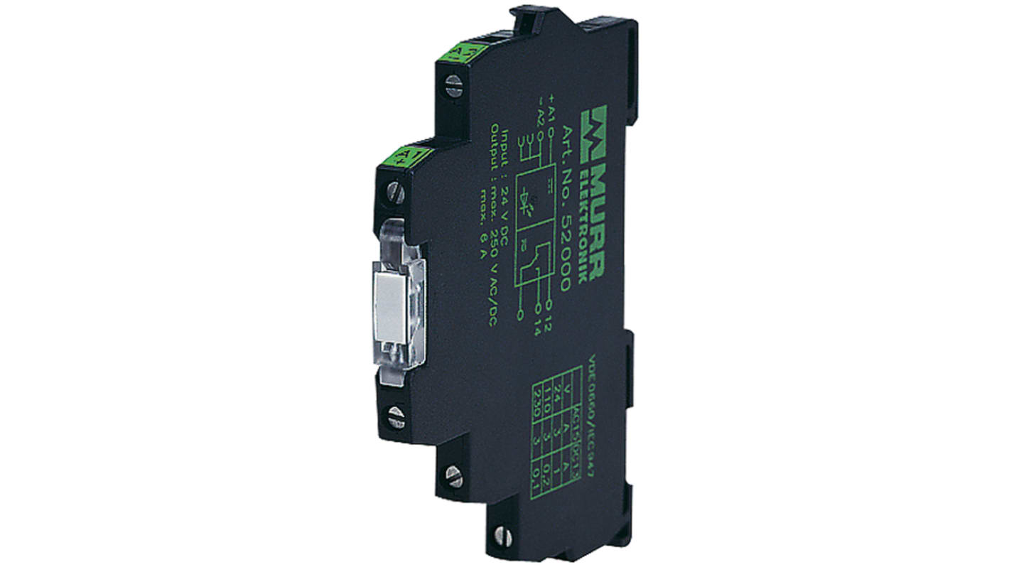 Murrelektronik Limited Interface Relay, DIN Rail Mount, 24V dc Coil, SPDT, 1-Pole, 6A Load