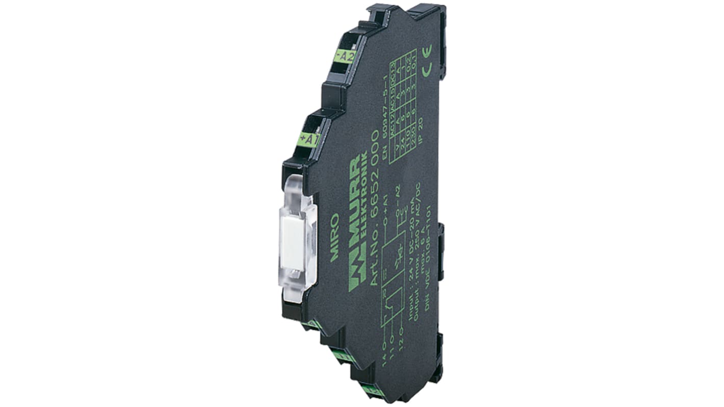 Csatolórelé 24V dc SPDT DIN-sín, 6A, 6.2 x 70 x 78mm 24 V dc → 250V ac/dc