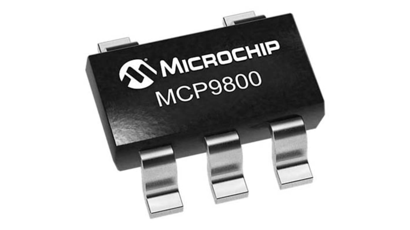 Microchip MCP9800 Series Digital Temperature Sensor, Current, Voltage Output, Surface Mount, I2C, SMBus, ±3°C, 5 Pins