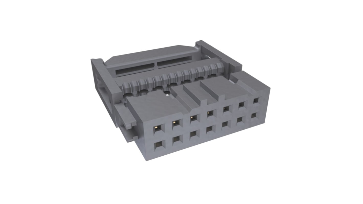 Conector IDC hembra Amphenol ICC serie Quickie de 14 vías, paso 2.54mm, 2 filas, Montaje de Cable