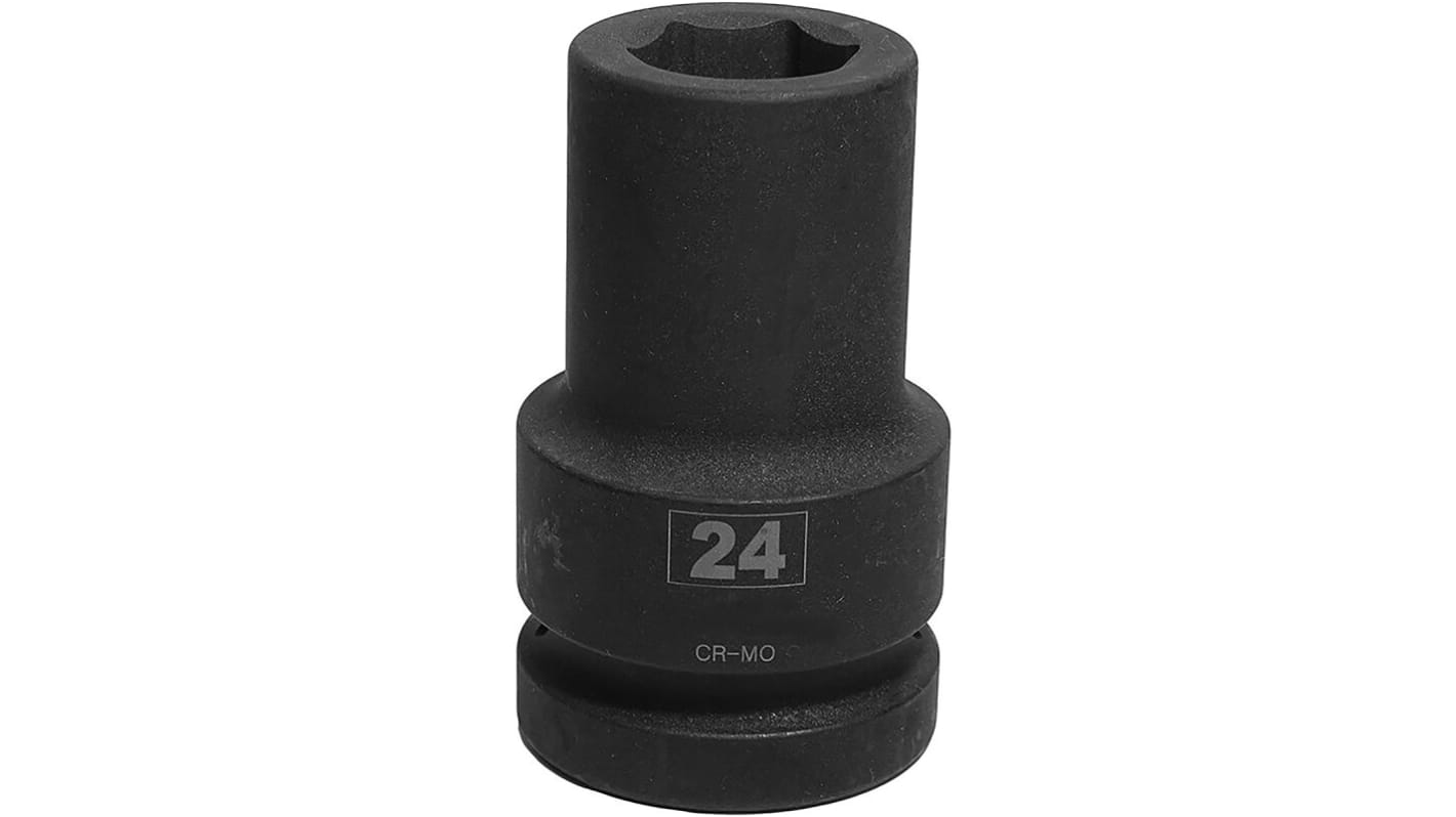 RS PRO 24mm, 1 in Drive Deep Impact Socket Hexagon