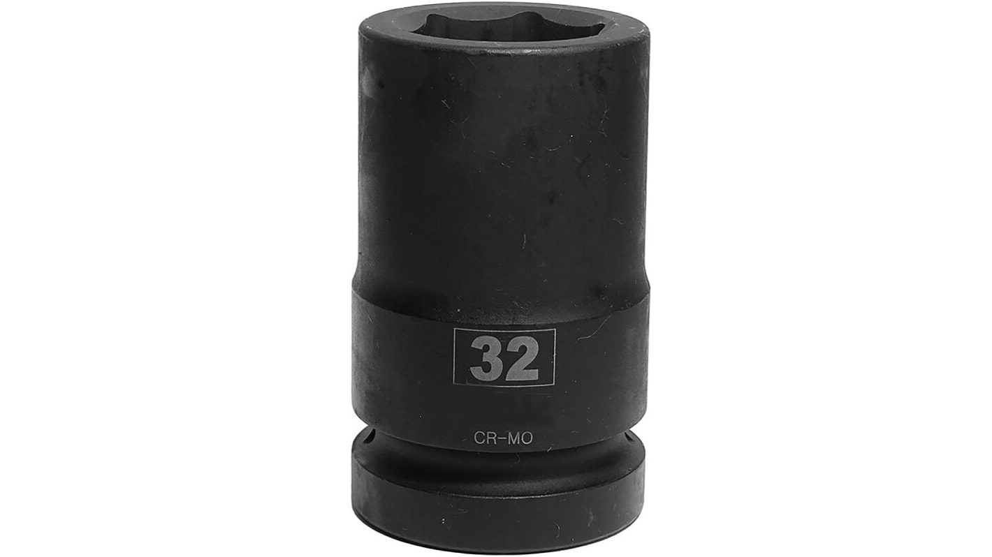 RS PRO 1", 32mm Sechskant Schlag-Steckschlüssel, lang CrMo-Stahl