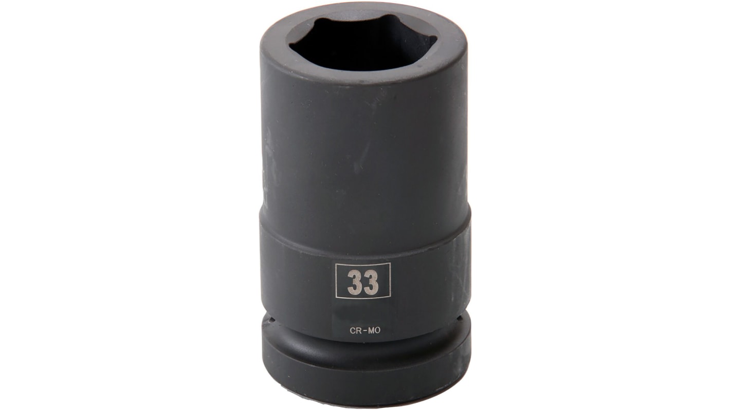 RS PRO 33mm, 1 in Drive Deep Impact Socket Hexagon