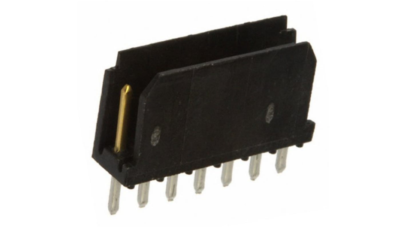 Conector macho para PCB Amphenol ICC serie Dubox de 7 vías, 1 fila, paso 2.54mm, para soldar, Montaje en orificio