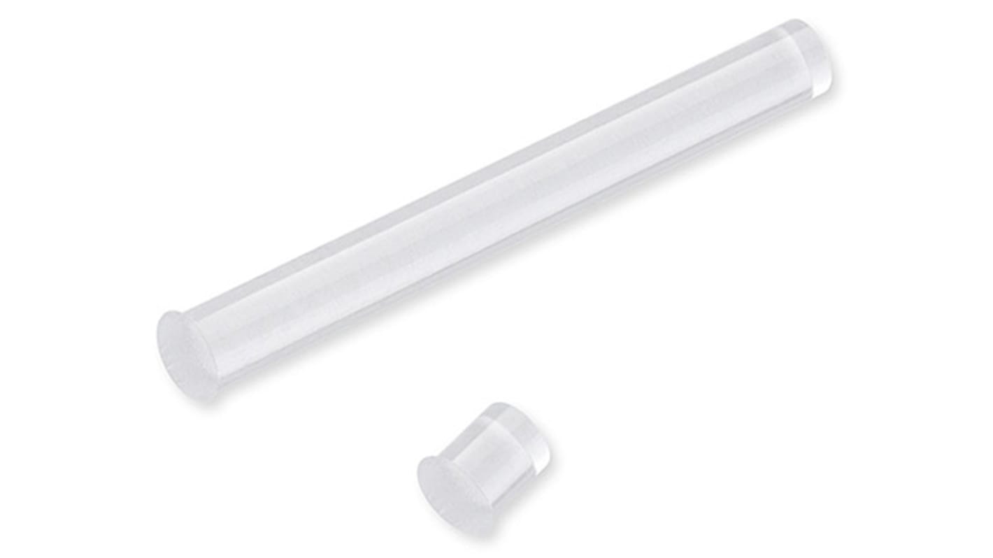 Światłowód do LED sztywny, prosty, dł. 6.4mm, soczewka okrągła LED w zestawie, VCC