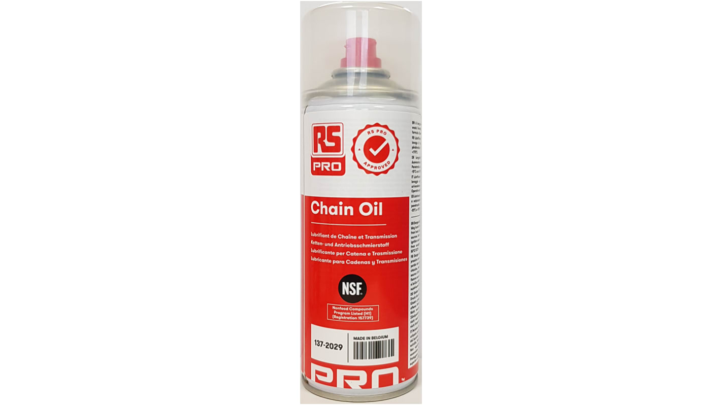 RS PRO 400 ml Chain Lubricant Chain Lubricant and for Food Industry, General Purpose Use