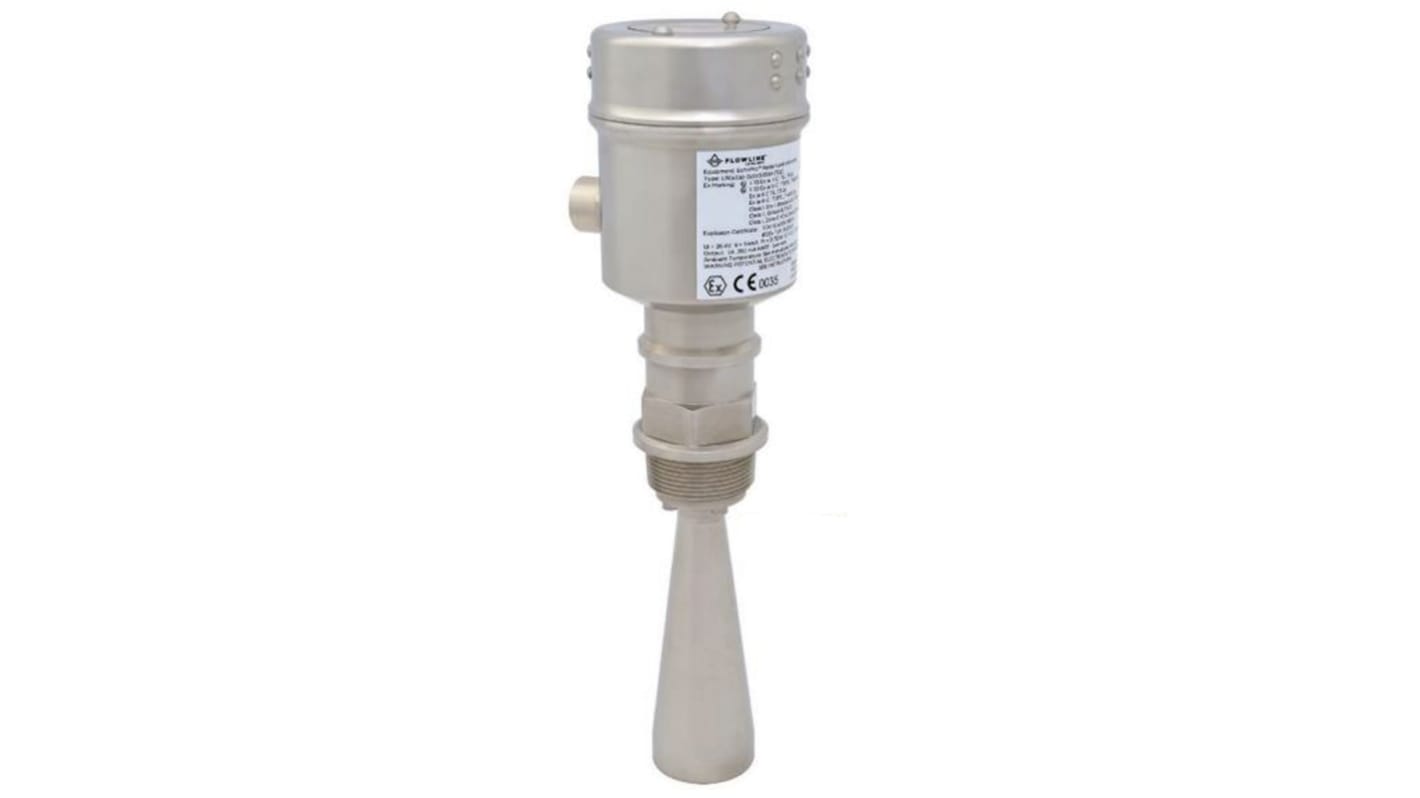 Flowline LR16 Series Pulse Radar Liquid Level Transmitter Level Transmitter, 2 Wire, 4 to 20 mA, HART 7 Output,