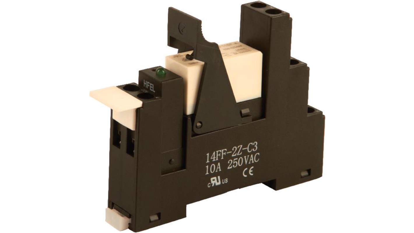 Hongfa Europe GMBH 2RM Series Interface Relay, DIN Rail Mount, 110V ac Coil, DPDT, 2-Pole, 8A Load