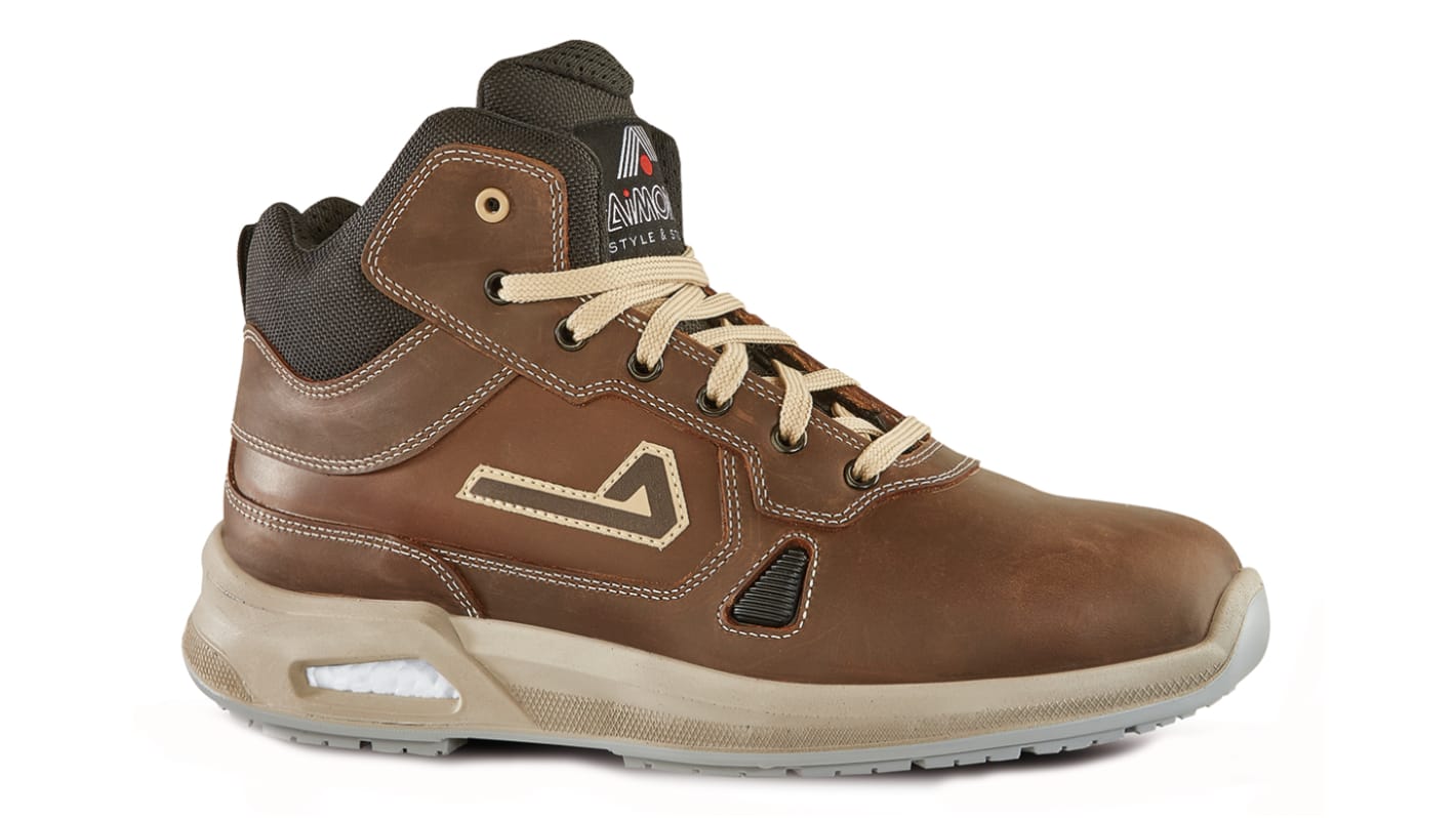 AIMONT VIGOREX EN20345 S3, Herren Sicherheitsstiefel Beige, mit Aluminium-Schutzkappe, ESD-sicher, Größe 44 / UK 10