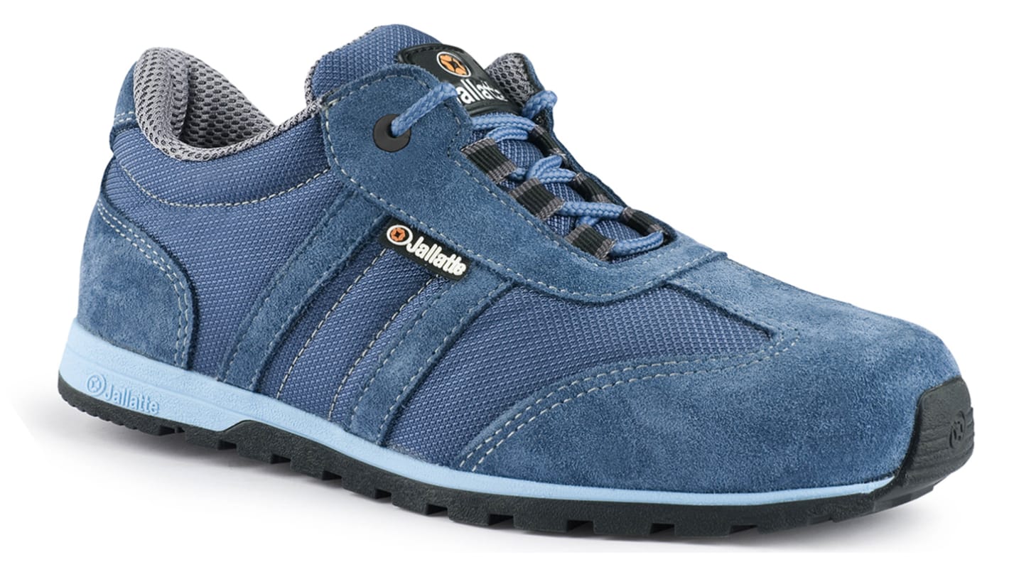 Jallatte Sicherheitshalbschuhe Blau, mit Zehen-Schutzkappe EN 20345 S1P, Größe 42