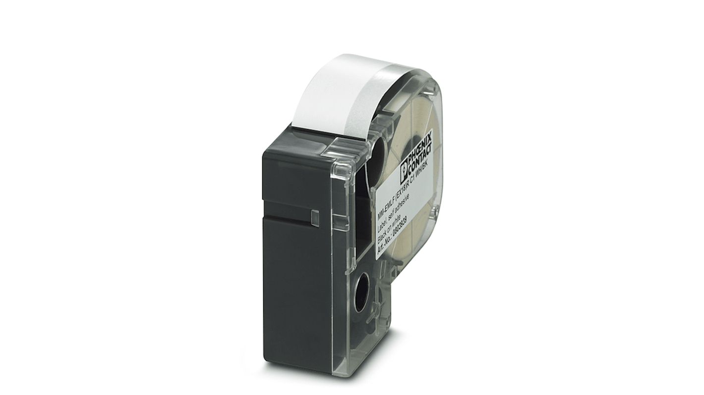 Phoenix Contact MM-EMLF Black on White Label Printer Tape, 8 m Length, 18 mm Width, 8m Label Length, 18mm Label Width