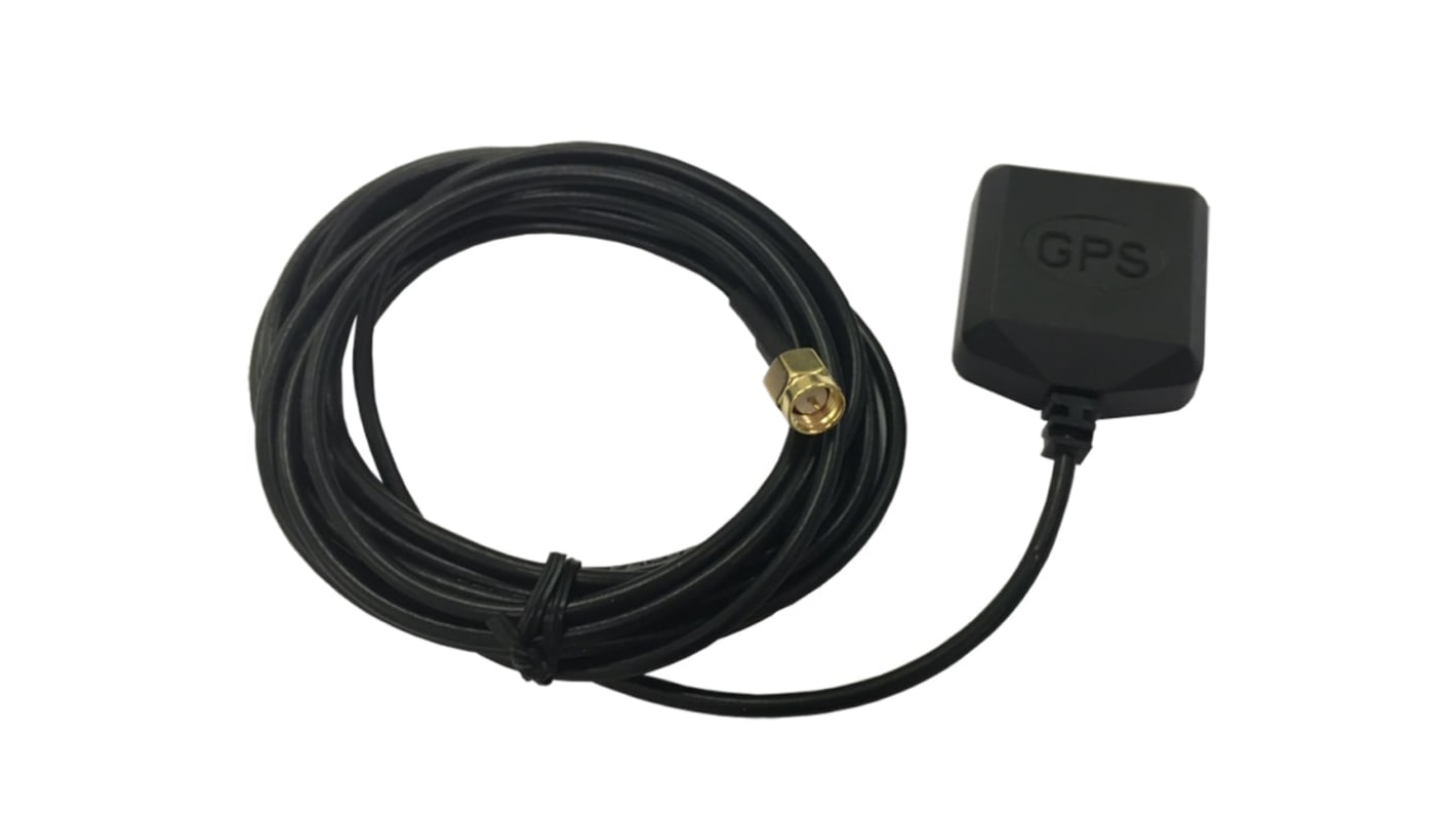 Anténa GPS ANT-GPSC-SMA Magnetický Čtvercový SMA RF Solutions 28dBi GPS