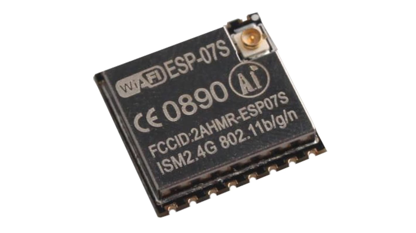 Modulo WiFi RF Solutions ESP-07S, 3 to 3.6V, -40 °C +125 °C, 15.4 x 17 x 3mm