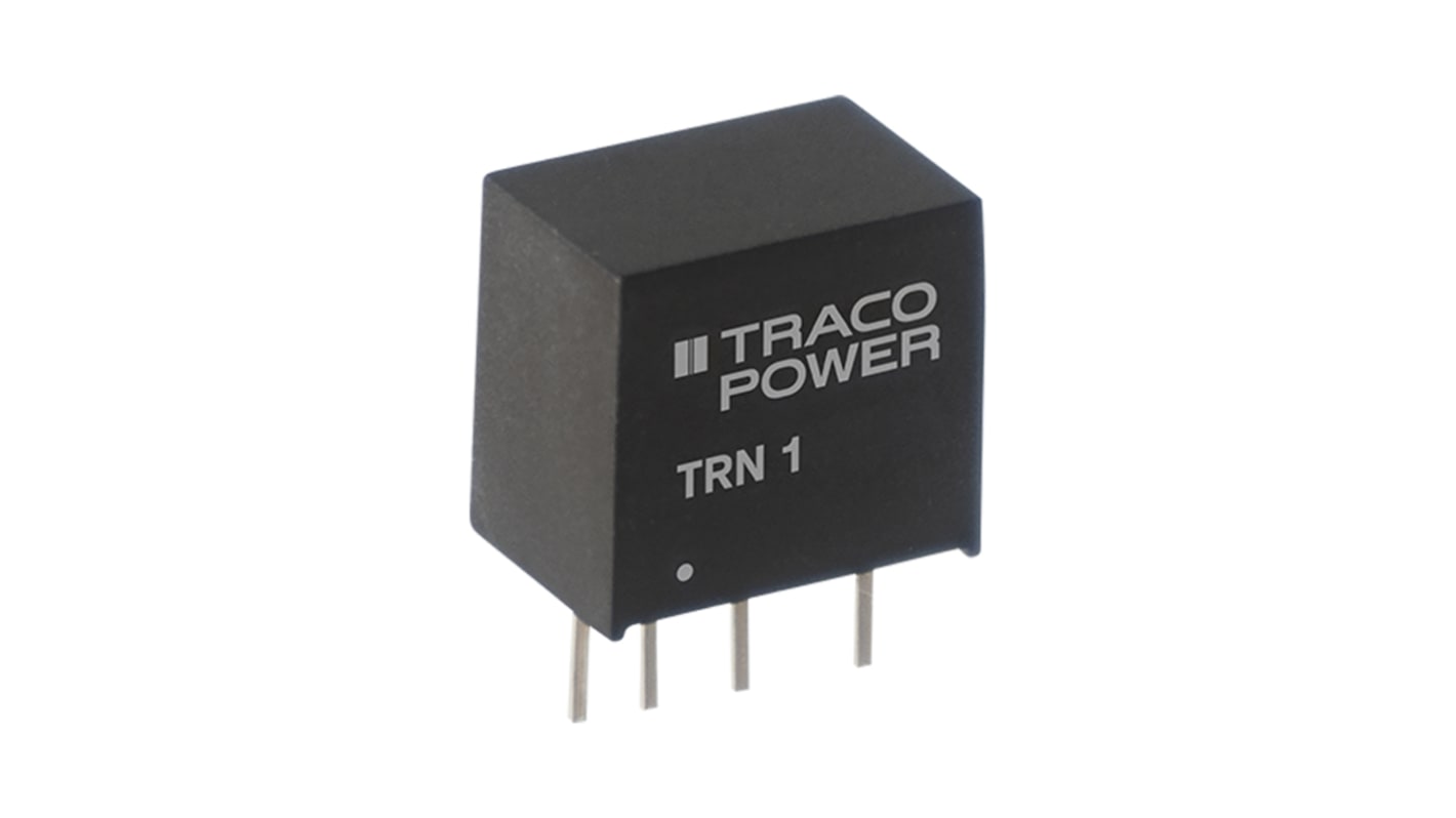 TRACOPOWER DC-DCコンバータ Vout：12V dc 9 → 18 V dc, 1W, TRN 1-0512