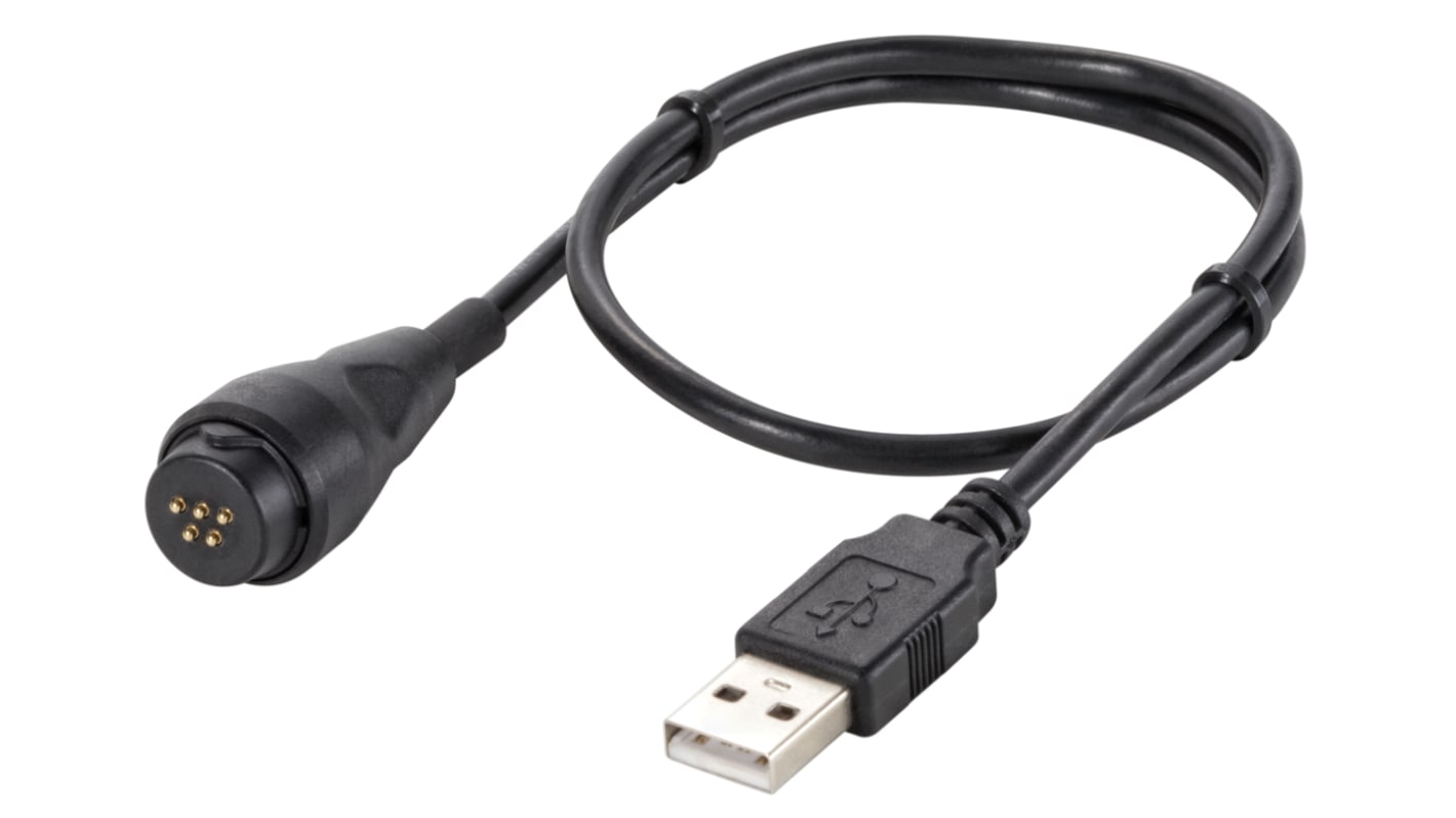 Câble USB Rosenberger Circulaire magnétique vers USB A, 1.5m, Noir