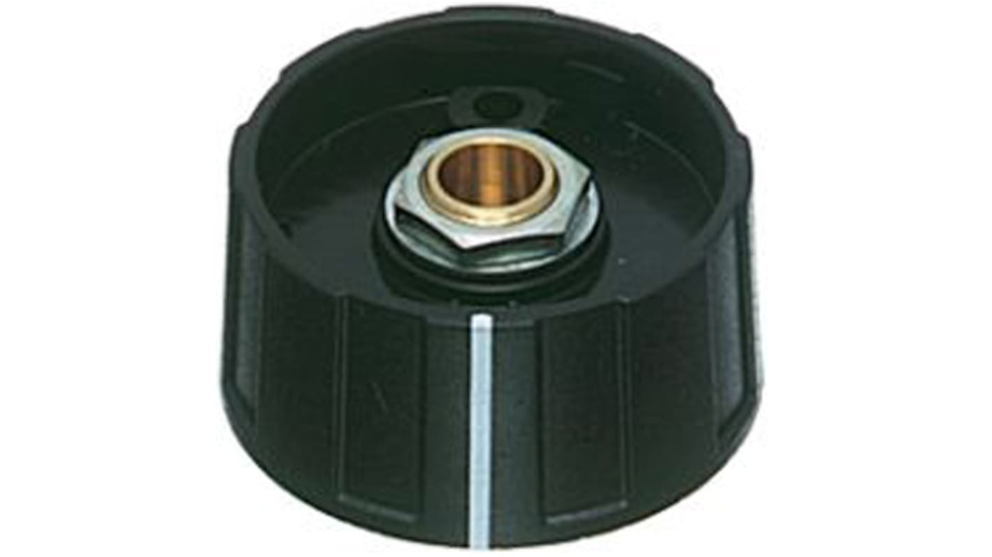 OKW 31mm Black Potentiometer Knob for 6mm Shaft, 25.31.060