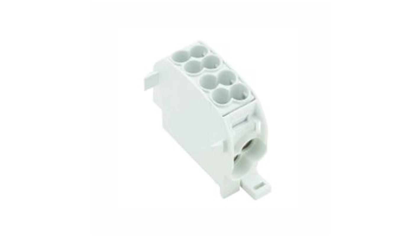 Weidmüller Schraub Verteilerblock 2-polig , 14 → 4 AWG, 152A / 1 kV ac/dc, 600 V, 16 mm², 25 mm², Wemid