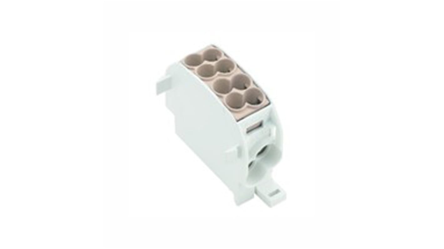 Weidmüller Schraub Verteilerblock 2-polig , 14 → 4 AWG, 152A / 1 kV ac/dc, 600 V, 16 mm², 25 mm², Wemid