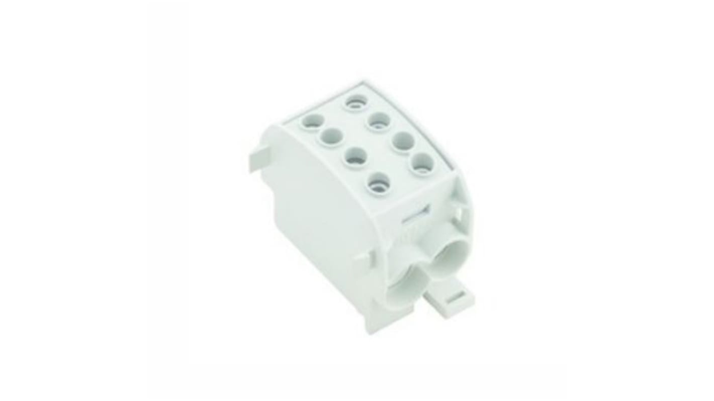 Weidmuller Distribution Block, 2 Way, 50 mm², 70 mm², 300A, 1 kV ac/dc, 600 V, Grey