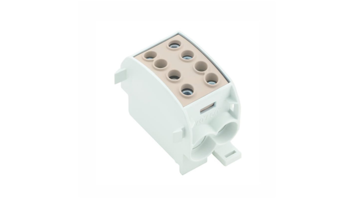 Weidmüller Schraub Verteilerblock 2-polig , 8 AWG, 300A / 1 kV ac/dc, 600 V, 50 mm², 70 mm², Wemid