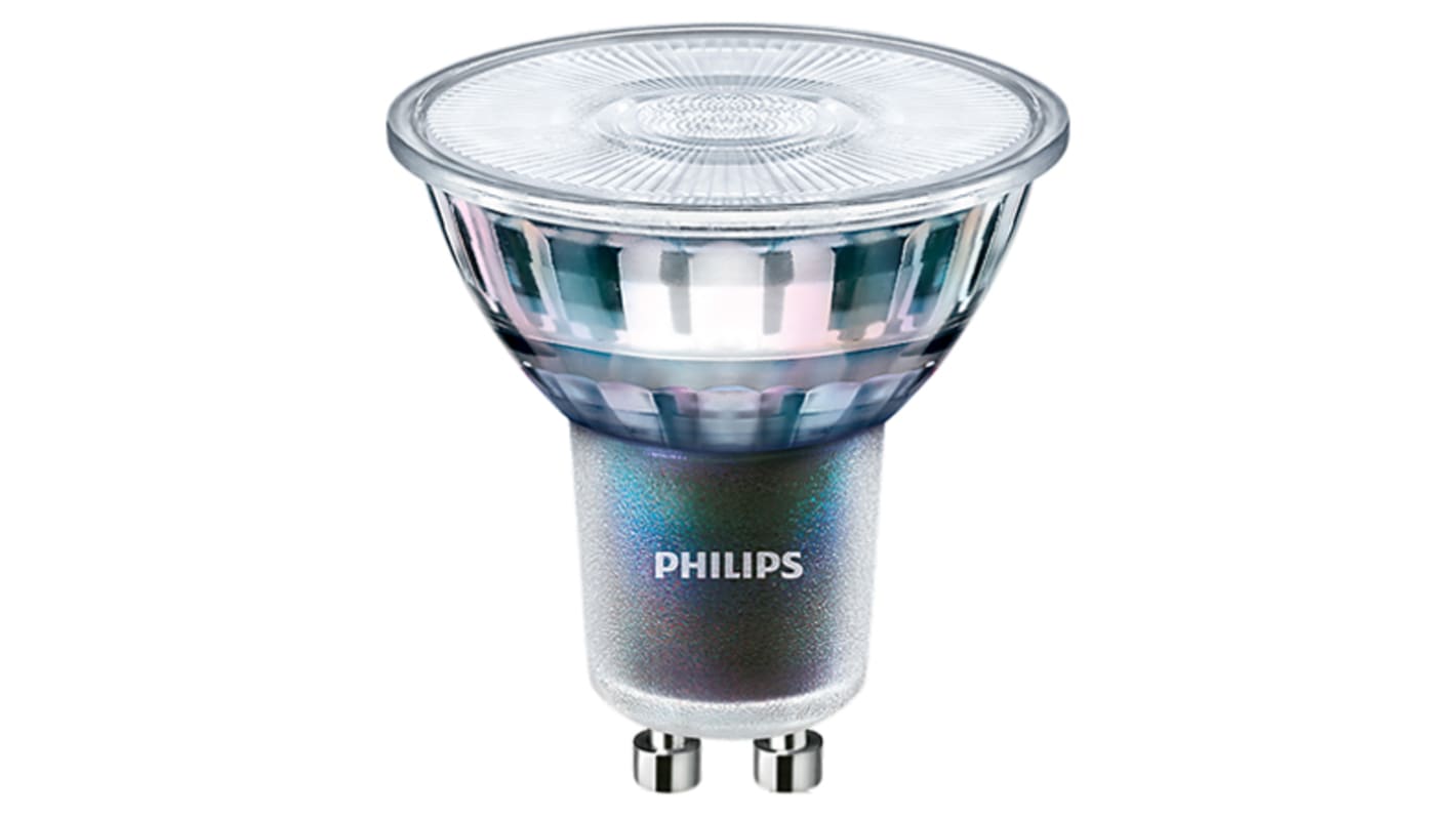 Lampada LED a riflettore Philips con base GU10, 220 → 240 V, 5,5 W, 400 lm, col. Bianco freddo, intensità