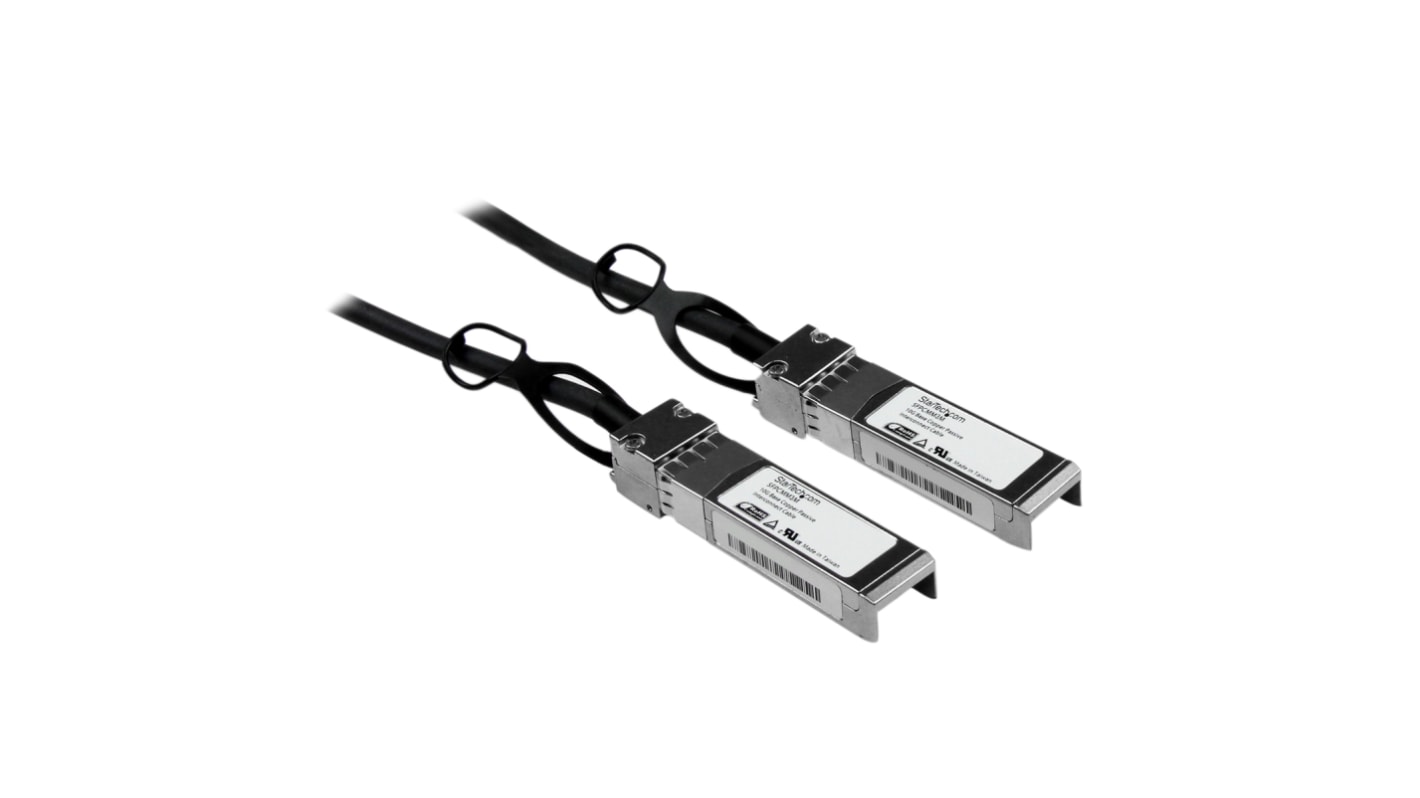 Latiguillo de cable de serie Startech SFPCMM3M, 3m, 1 - SFP+ Latching Plug a 1 - SFP+ Latching Plug