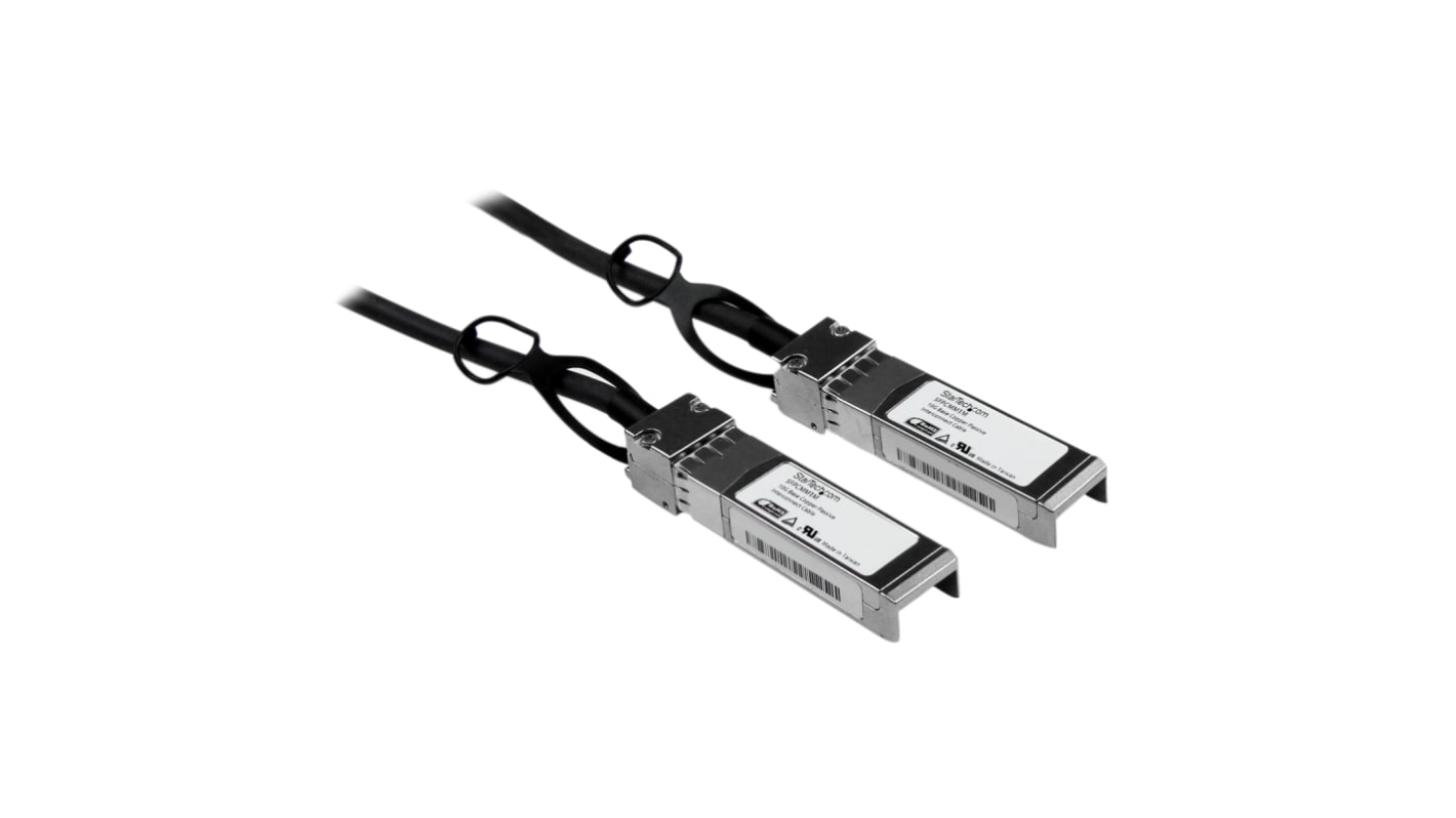 Latiguillo de cable de serie Startech SFPCMM1M, 1m, 1 - SFP+ Latching Plug a 1 - SFP+ Latching Plug